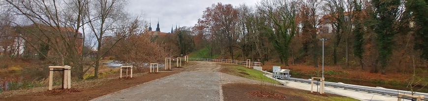 Wasserkraftanlage Königsmühle, Saale bei Merseburg